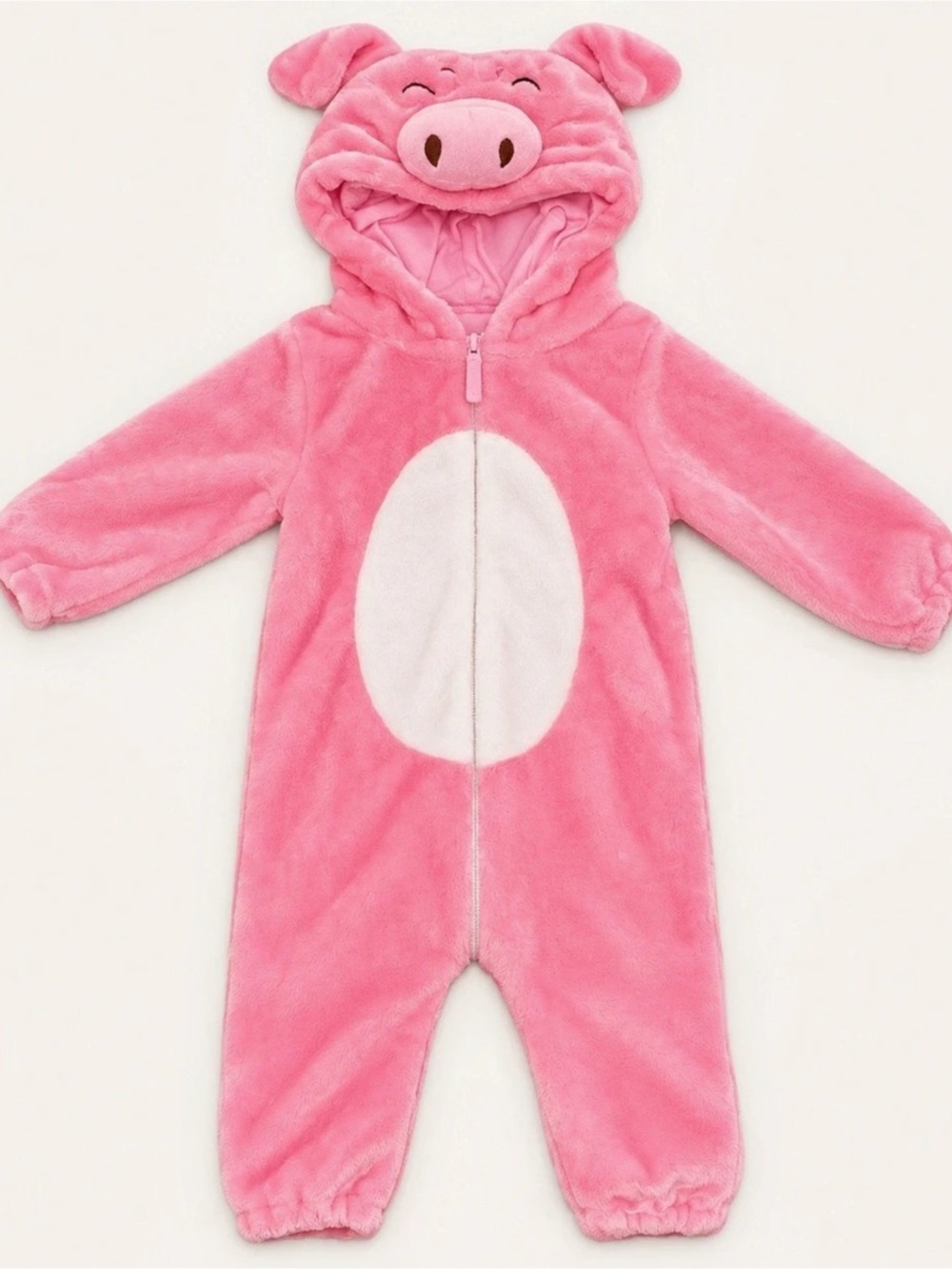 Michley Pink Pig Hooded Costume Romper